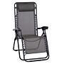 Outsunny Zero Gravity Chair Outdoor Folding & Reclining Sun Lounger With Head Pillow, Grey