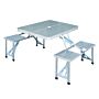 Outsunny Portable Folding Camping Picnic Table And Chairs Stools Set Party Field Kitchen Outdoor Garden Bbq Aluminum