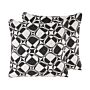 Set Of 2 Scatter Cushions Black And White 45 X 45 Cm Cotton Removable Cases With Polyester Filling