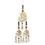 Indian Chimes - Brass Om With Chakra Beads - 7 Bells