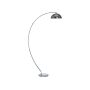 Floor Lamp Silver Metal 188h Cm Arc Leg Chrome