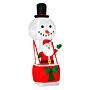 Homcom 2.5m Christmas Inflatable Decoration With Santa Claus On Snowman Hot Air Balloon, Blow Up Xmas Decor For Outdoor ​indoor Home Garden Family