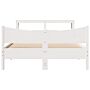 Vidaxl Bed Frame With Headboard White 160x200 Cm Solid Wood Pine