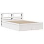 Vidaxl Bed Frame With Headboard White 120x200 Cm Solid Wood Pine