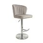 Sigma Brushed Velvet Mink Bar Stool