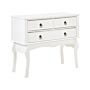 Console Table White Mdf 91 X 35 X 75 Cm 3 Drawers