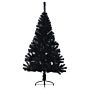 Vidaxl Artificial Half Christmas Tree With Stand Black 150 Cm Pvc