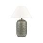 Table Lamp Grey Ceramic Base Fabric Shade Ambient Lighting Bedside Table Lamp