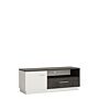 Zingaro 1 Door 1 Drawer Tv Cabinet In Grey And White