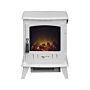 Adam Aviemore Electric Stove In White Enamel