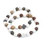 Set Of 2 Gemstones Friendship Bracelets - Peace - Picasso Jasper & White Howlite