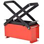 Vidaxl Paper Log Briquette Maker Steel 34x14x14 Cm Black And Red