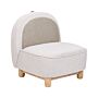 Animal Chair Beige Polyester Upholstery Armless Nursery Furniture Seat For Children Modern Design Triceratops Shape