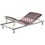 Eu Single Bed Base 3ft Manual Adjustable Solid Wood Slats Metal Frame