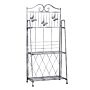 Outsunny Indoor Outdoor Freestanding 3-tier Garden Plant Stand Metal Flower Display Rack For Potted Plants Balcony Décor 44l X 25w X 96h Cm