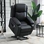 Homcom Electric Power Lift Recliner Chair Vibration Massage Reclining Chair With Remote Control And Side Pocket, Black