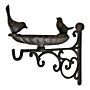 Cast Iron Hanging Basket Wall Bracket With Bird Feeder