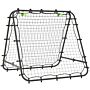 Homcom Double Sided Football Rebounder Net, Football Rebound Goal With 5 Adjustable Angles, Black