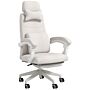 Vinsetto High Back Office Chair Reclining Computer Chair With Footrest Lumbar Support Adjustable Height Swivel Wheels White