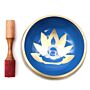 Lrg Yoga Moves Singing Bowl Set- White/blue 14cm