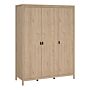 Barcelona Wardrobe With 3 Doors In Jackson Hickory Oak