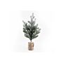 Small Frosted Christmas Tree In Log 43cm