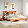 Vidaxl Bed Frame Without Mattress Wax Brown 200x200 Cm Solid Wood Pine