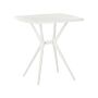 Garden Bistro Table White Plastic 70 X 70 Cm Outdoor Dining Table Weatherproof