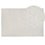 Area Rug Off-white Wool With Viscose 140 X 200 Cm Rectangular Hand Woven