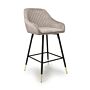 Savanna Brushed Velvet Mink Bar Stool