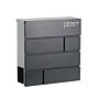 Phoenix Estilo Top Loading Letter Box Mb0121ka In Graphite Grey With Key Lock