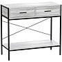 Brooklyn 2 Drawer Console Table, Grey