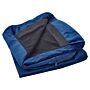 2-seater Sofa Slipcover Blue Velvet Replacement Removable Zippered Cover For Sofa