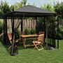 Vidaxl Gazebo With Mesh Walls Anthracite 2.93x2.93 M Steel