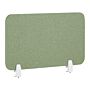 Desk Screen Green Pet Board Fabric Cover 72 X 40 Cm Acoustic Screen Modular Mounting Clamps Home Office Beliani