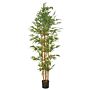 Artificial Potted Bamboo Tree Green And Black Plastic 220 Cm