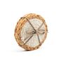 Set Of Four Braided Round Jute And Cream Coaster