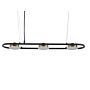 Pendant Lamp Black Brass Steel Integrated Led Lights 3 Lights Geometric Shape Hanging Track Lighting