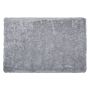 Shaggy Area Rug High-pile Carpet Solid Grey Polyester Rectangular 140 X 200 Cm