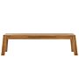 Garden 3-seater Dining Bench Solid Acacia Light Wood Seat Rustic Country Garden