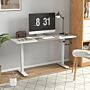 Vinsetto Electric Standing Desk, 140 X 70cm Height Adjustable Sit Stand Desk With 4 Memory Smart Panel, Stand Up Desk For Home Office, White