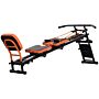 Sportnow Flat Or Incline Home Gym Equipment, Reformer Pilates Machine, Ab Machine, Rower, With Adjustable Push Up Bar