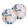 Set Of 2 Garden Cushions Multicolour Polyester ⌀ 40 Cm Floral Pattern Modern Outdoor Decoration Water Resistant