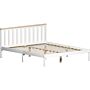 Milan King Size Wooden Bed, Low Foot, White & Pine