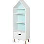 Homcom Kids Mdf 5-tier Bookshelf W/ Drawer White/blue