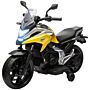 Aiyaplay 12v Honda Licensed Kids Electric Motorbike W/ Music, Headlights, Early Education Function, For 3-6 Years - Yellow