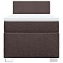 Vidaxl Box Spring Bed With Mattress Dark Brown 100x200 Cm Fabric