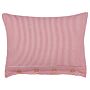 Decorative Cushion Red And White Cotton 40 X 60 Cm Striped Pattern Buttons Retro Décor Accessories