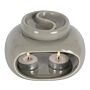 Grey Double Ceramic Oil Burner