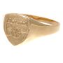 Arsenal Fc 9ct Gold Crest Ring Small